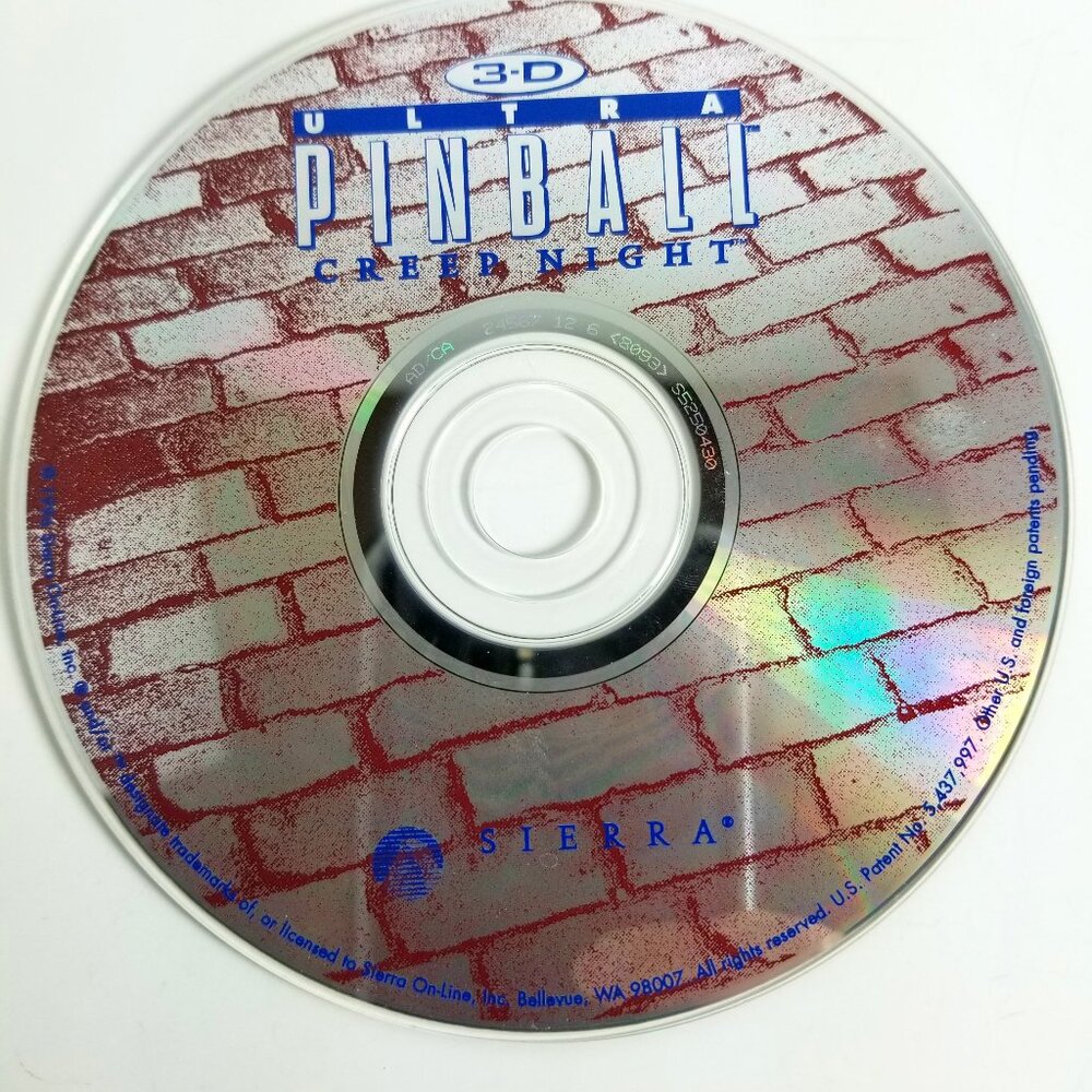 ✅3D Ultra Pinball Collector's Edition PC CD-ROM Sierra Creep Night #637ZCD, B16